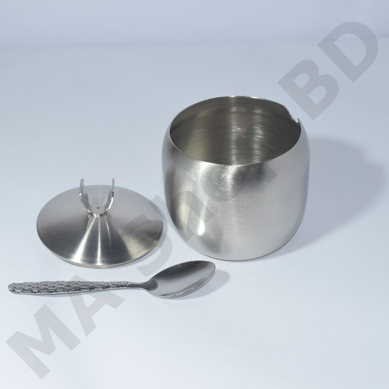 Brushed Finish Stainless Steel Sugar Pot ছবি 2