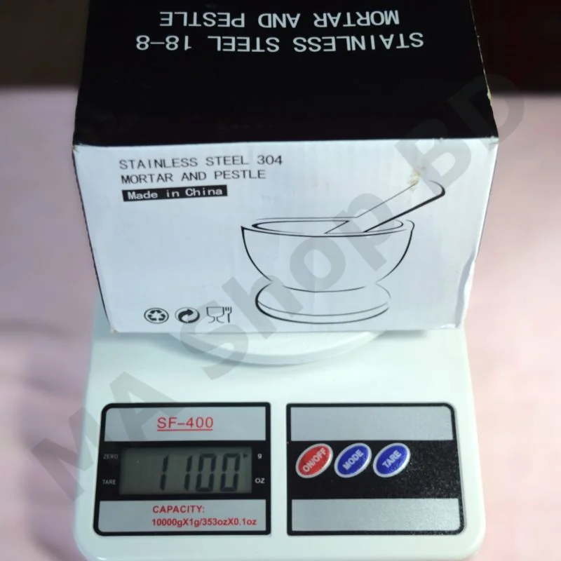 স্টেইনলেস স্টিল হামান দিস্তা (304 গ্রেড, 1kg+) ছবি 5